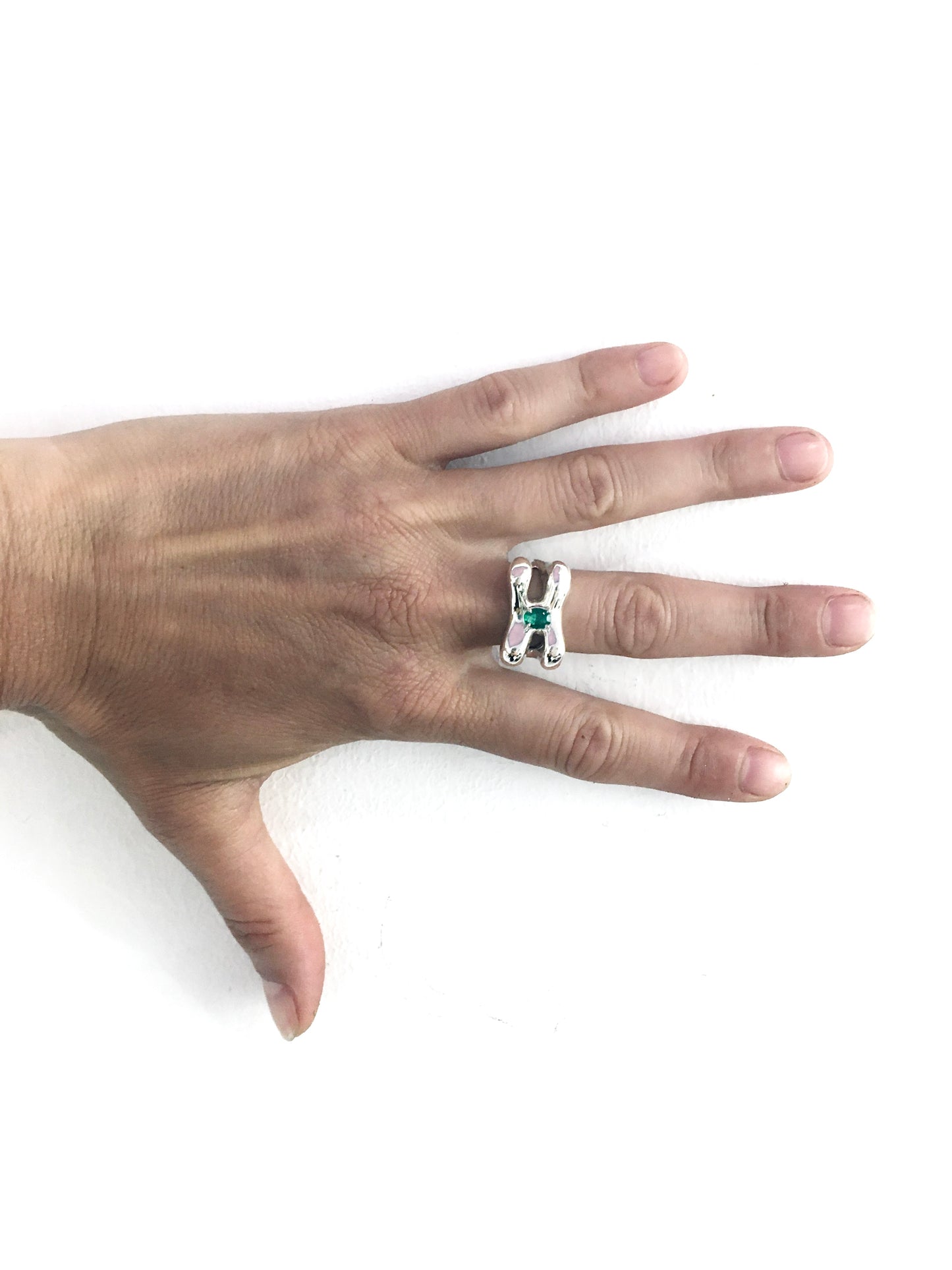 Emerald Bone Ring