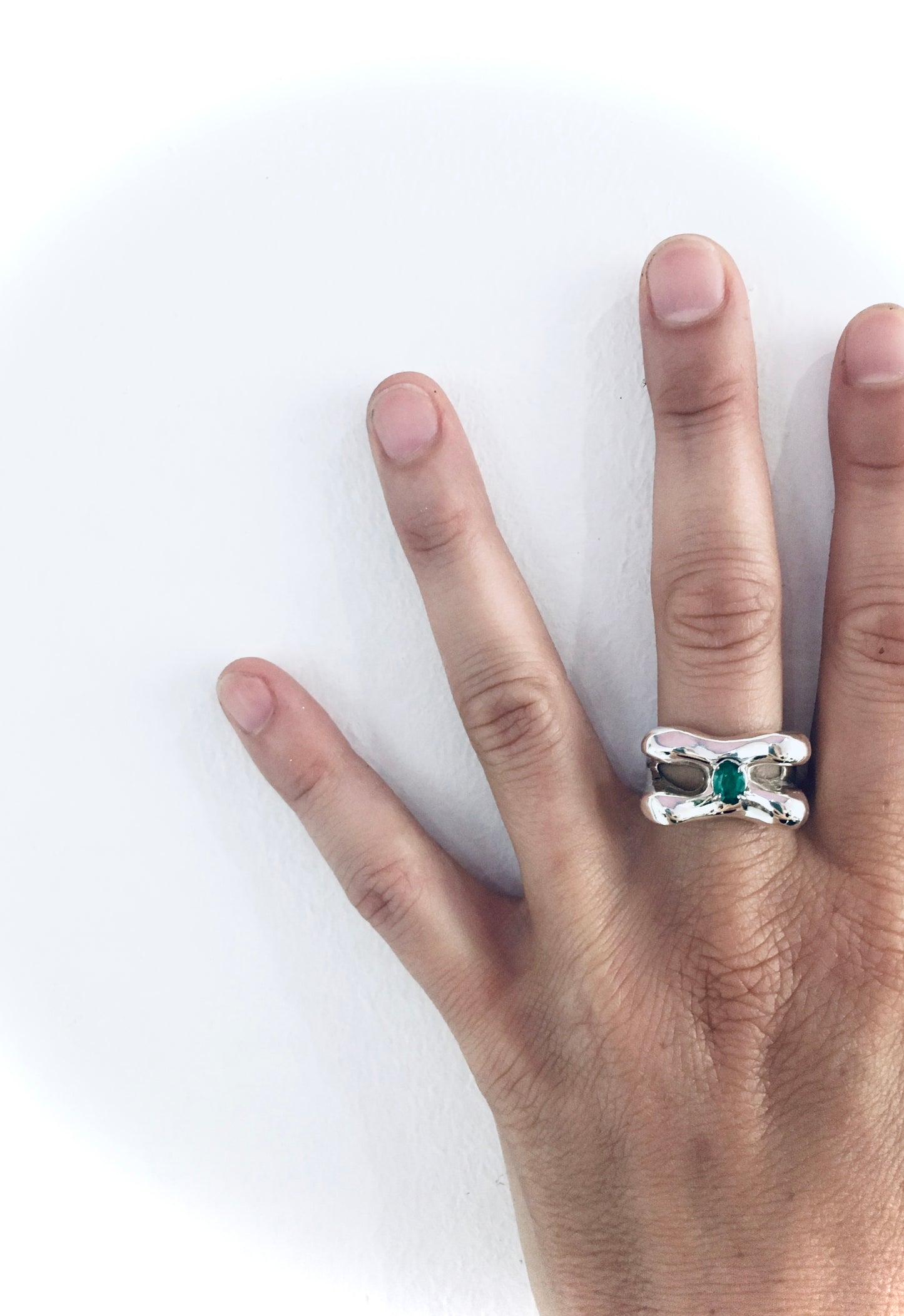 Emerald Bone Ring