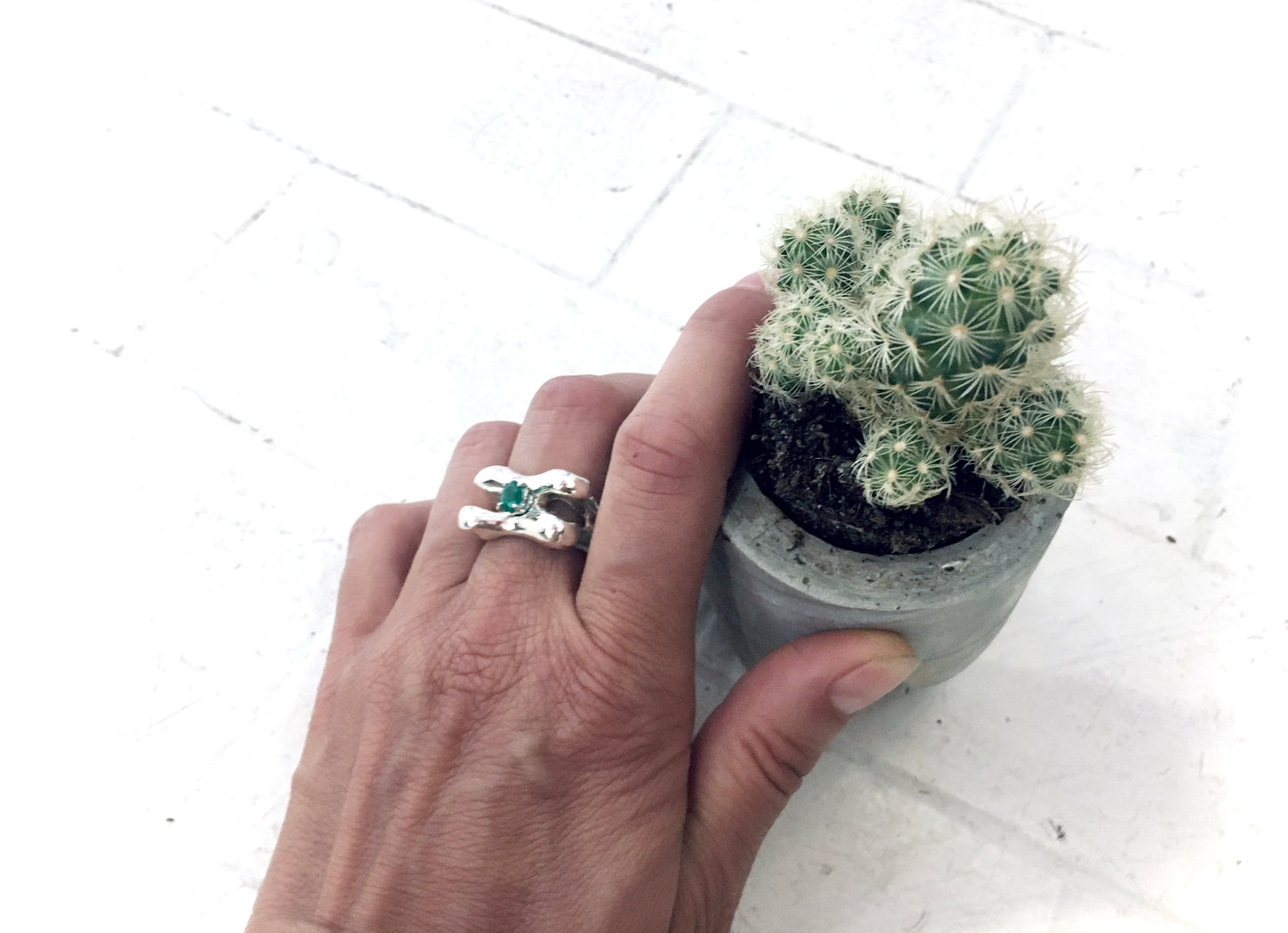 Emerald Bone Ring