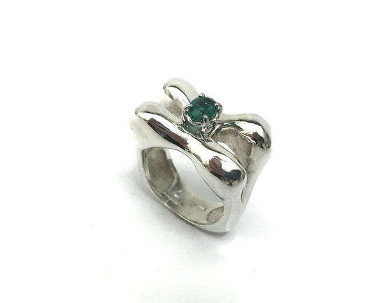 Emerald Bone Ring